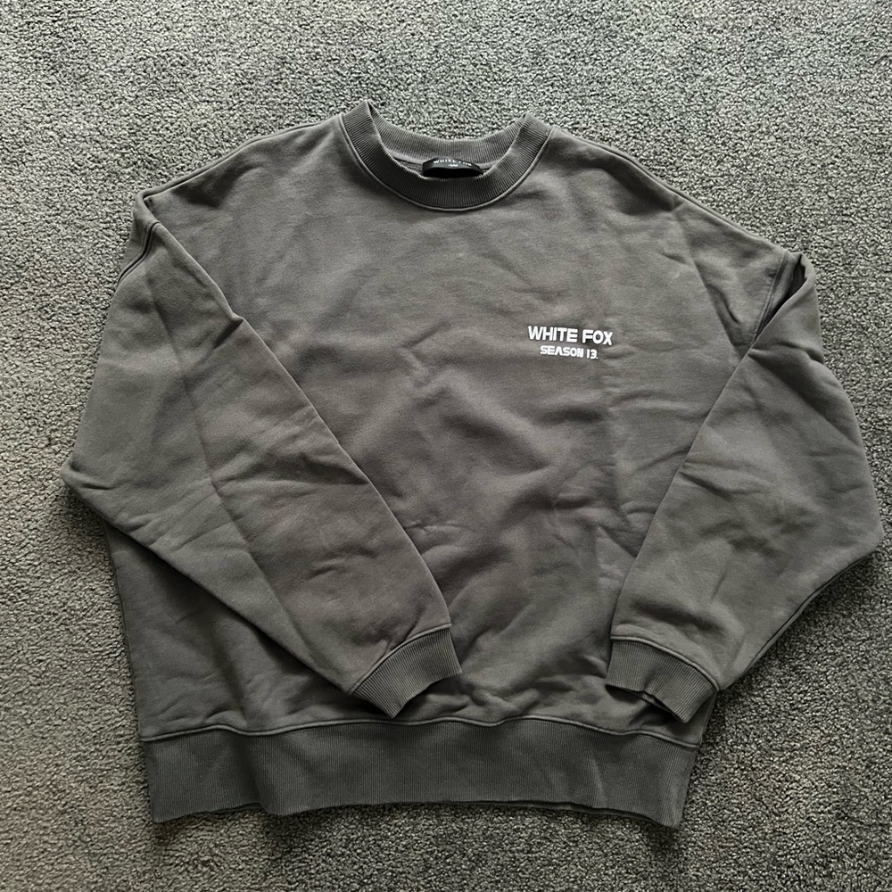 White Fox Boutique Gray Crewneck